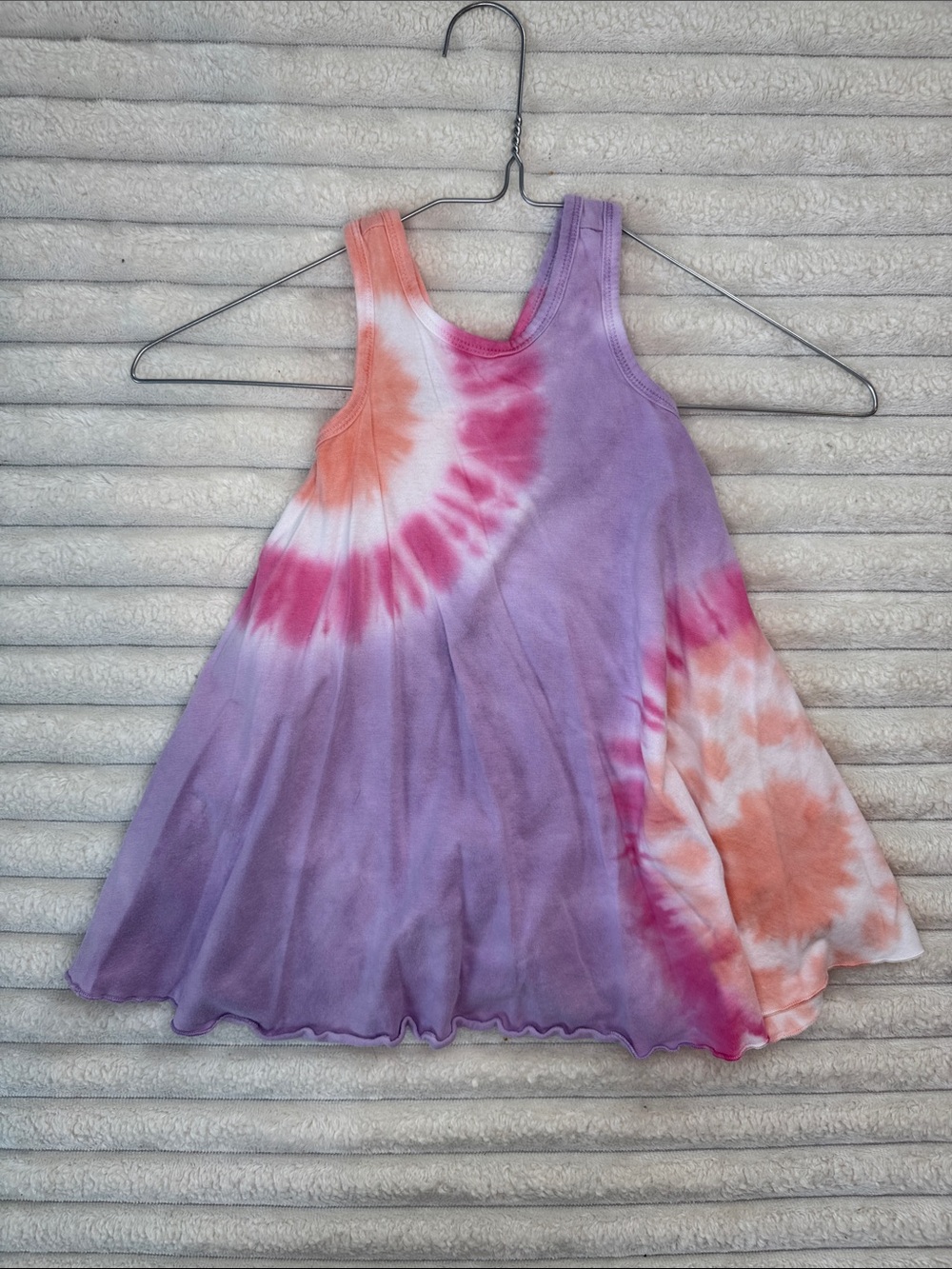 Hatley Girls Tie-Dye Tank Dress in Purple, Pink & Orange